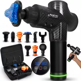   Pistol de masaj corporal cu 9 accesorii NS-503 Neo-sport negru