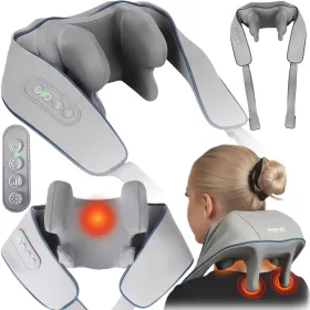   Aparat shiatsu wireless Neo-Sport NS-505 pentru masaj gât și spate cu 3 moduri de încălzire