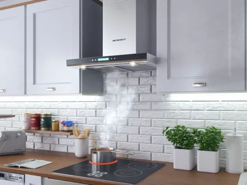 Hotă de bucătărie cu coș de fum 60 cm Berdsen BE-60A-T2 INOX