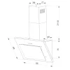Hotă de evacuare pentru coș de fum 60 cm Berdsen BT-215 neagră