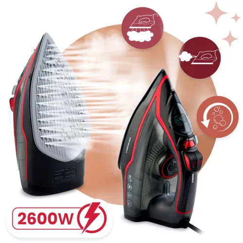 Fier de călcat cu abur 2600W Berdsen BD-331 cu acoperire ceramică, funcționare verticală