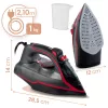 Fier de călcat cu abur 2600W Berdsen BD-331 cu acoperire ceramică, funcționare verticală