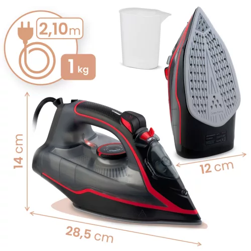 Fier de călcat cu abur 2600W Berdsen BD-331 cu acoperire ceramică, funcționare verticală