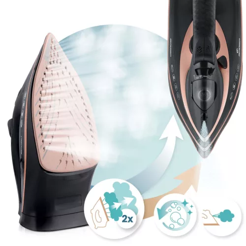 Fier de călcat cu abur Berdsen BD-332, 3000 W, înveliș ceramic, funcționare verticală