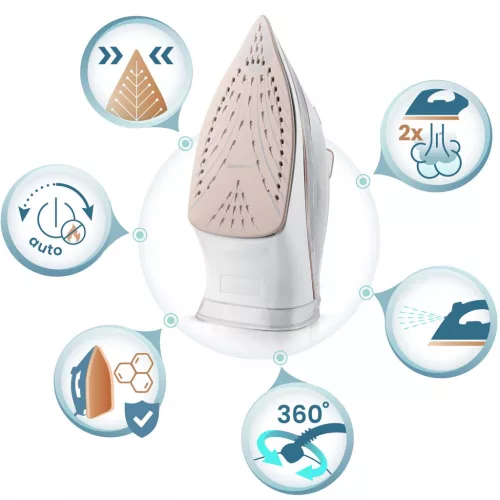 Fier de călcat cu abur Berdsen BD-332, 3000 W, înveliș ceramic, funcționare verticală