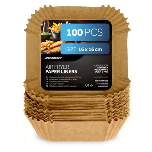 Hârtie de copt pentru inserții de friteuză 16 cm Berdsen - 100 buc
