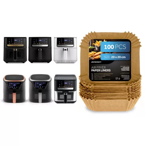 Hârtie de copt pentru inserții de friteuză 20 cm Berdsen - 100 buc