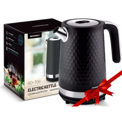 Fierbător electric Berdsen BD-705 1,7 l, negru și argintiu