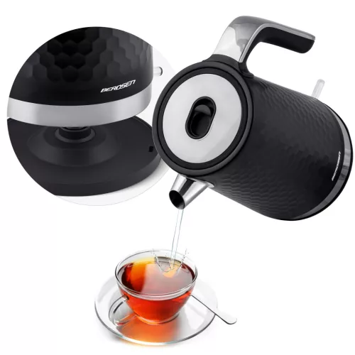 Fierbător electric Berdsen BD-705 1,7 l, negru și argintiu