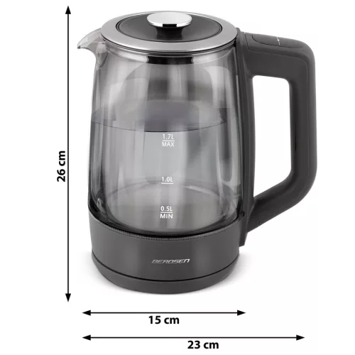 Fierbător electric din sticlă Berdsen BD-711 1,7 l