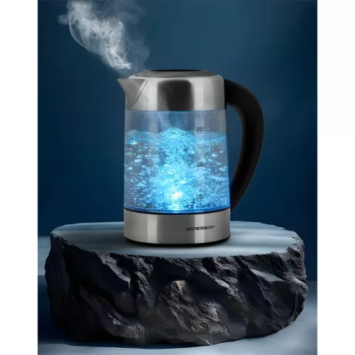 Fierbător electric din sticlă cu control al temperaturii 1,7 l 2200 W Berdsen BD-714