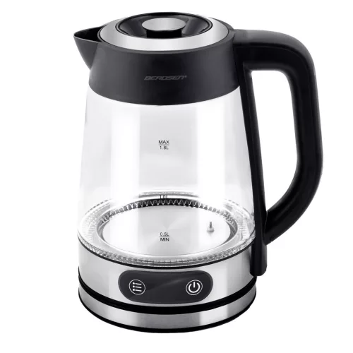 Fierbător electric din sticlă cu control al temperaturii 1,8 l 2200 W Berdsen BD-715