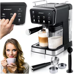  Aparat de cafea Berdsen BD-773 negru cu spumă de lapte de 20 bari