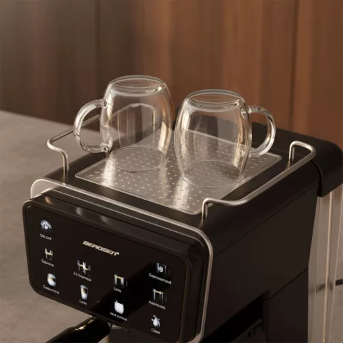 Aparat de cafea Berdsen BD-773 negru cu spumă de lapte de 20 bari