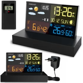 Stație meteo cu afișaj BD-912 neagră