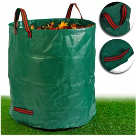 Coș de grădină pentru frunze 272 l Plonos PL-524 verde