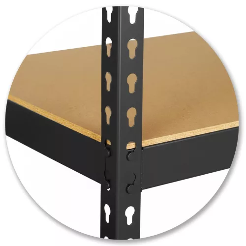 Raft metalic de depozitare 183 x 90 x 40 cm Humberg HR-853 negru