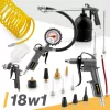 Trusă de scule pneumatice cu 18 piese pentru compresorul Humberbg HM-256