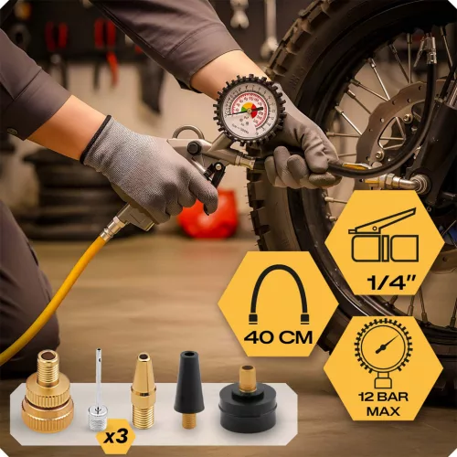 Trusă de scule pneumatice cu 18 piese pentru compresorul Humberbg HM-256