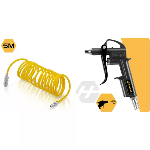Trusă de scule pneumatice cu 8 piese pentru compresorul Humberbg HM-256