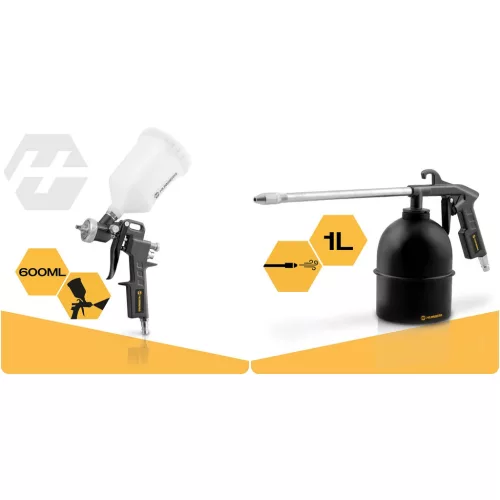 Trusă de scule pneumatice cu 8 piese pentru compresorul Humberbg HM-256