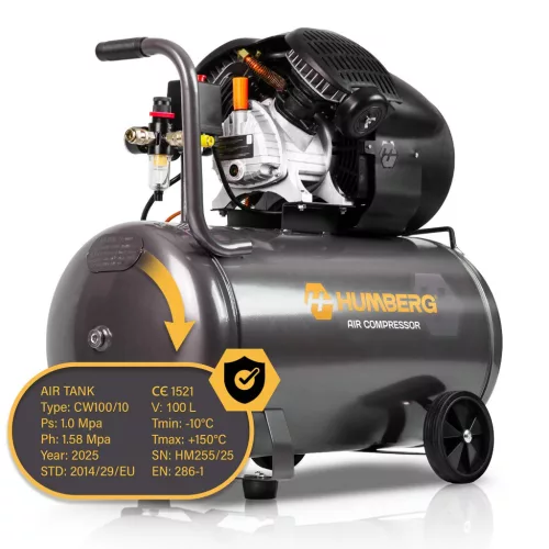 Ulei pentru compresor de aer 100l 8 bar Humberg HM-257