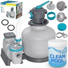   Pompă de nisip pentru piscine 11355 L/h Bestway 58486 + tablete multifuncționale