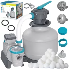   Pompă de nisip pentru piscine 11355 L/h Bestway 58486 + bile filtrante