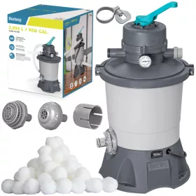   Pompă filtrantă cu nisip Bestway Flowclear pentru piscine + bile filtrante, 3596l/h - Bestway 58515