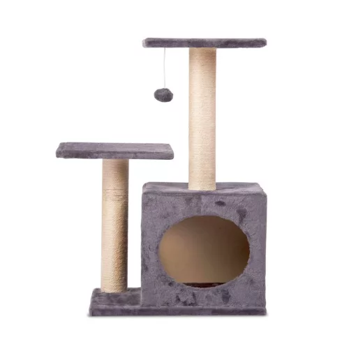 Stâlp de zgâriat pentru pisici 71 cm DR-263 Pethaus cu șoarece, gri