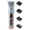 Mașină de tuns pentru animale de companie cu accesorii, motor puternic, 3200 mAh, 5 ore de funcționare, gri - Pethaus PH-100