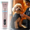 Mașină de tuns pentru animale de companie cu accesorii, motor puternic, 3200 mAh, 5 ore de funcționare, roz - Pethaus PH-100