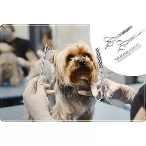 Mașină de tuns pentru animale de companie cu accesorii, motor puternic, 3200 mAh, 5 ore de funcționare, roz - Pethaus PH-100