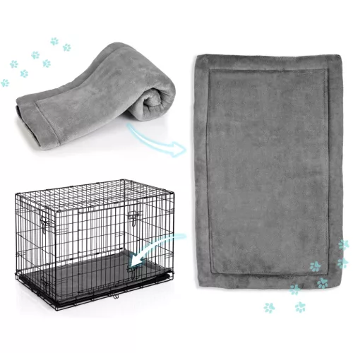 Cușcă metalică pentru câini + pat 91 x 57 x 62 cm PH-201