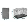Cușcă metalică pentru câini + pat 91 x 57 x 62 cm PH-201