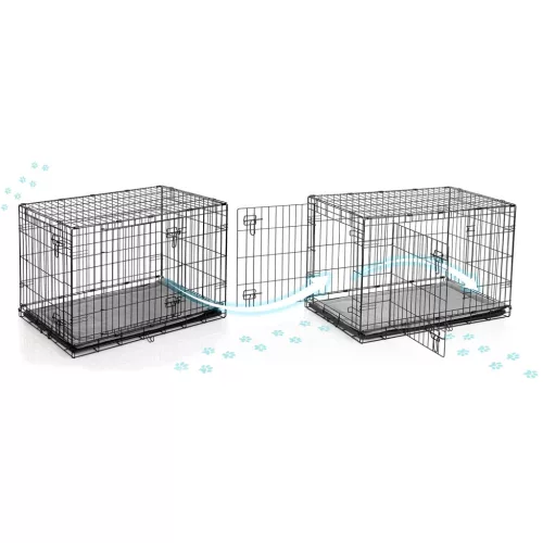 Cușcă metalică pentru câini + pat 91 x 57 x 62 cm PH-201