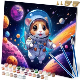 Pictură pe numere 40x50 cm Massido Astronauta