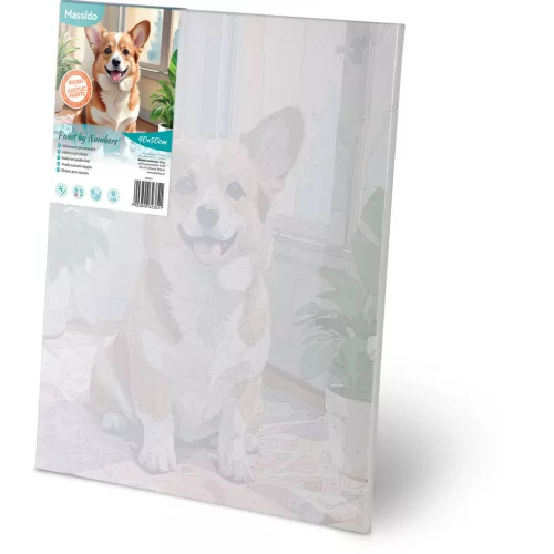 Pictură pe număr 40x50 cm Massido Câine Corgi