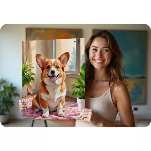 Pictură pe număr 40x50 cm Massido Câine Corgi