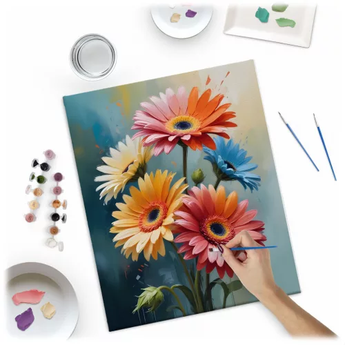 Tablou pentru pictură după numere 40x50 cm Flori Massido