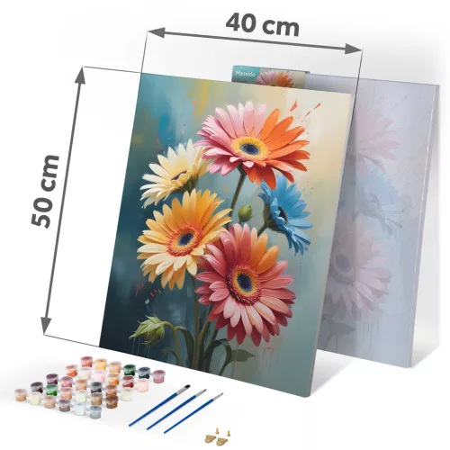 Tablou pentru pictură după numere 40x50 cm Flori Massido