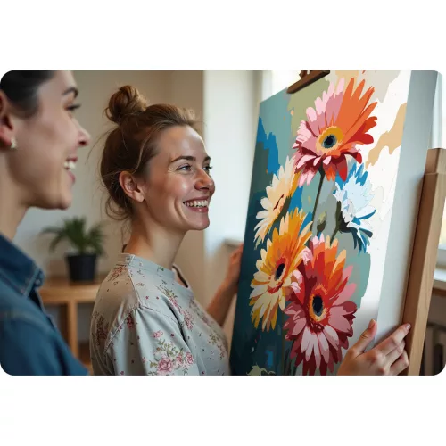 Tablou pentru pictură după numere 40x50 cm Flori Massido