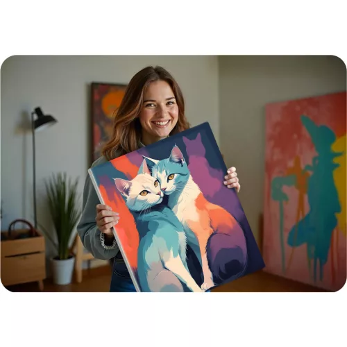 Pictură pe numere 40x50 cm Pisici Massido