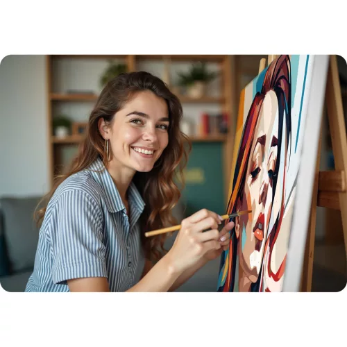 Pictură pe numere 40x50 cm Massido Portret feminin