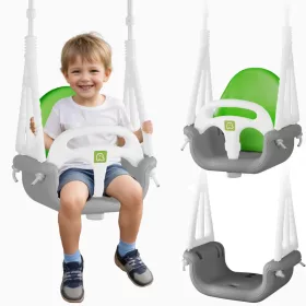 Leagăn găleată 3 în 1, gri și verde - Ricokids