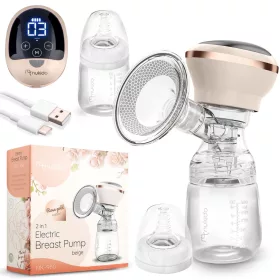   Pompă electrică de sân, 3 faze, 180 ml, fără BPA, încărcare USB-C - Nukido NK-960