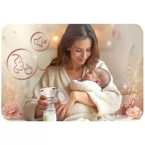 Pompă electrică de sân, 3 faze, 180 ml, fără BPA, încărcare USB-C - Nukido NK-960