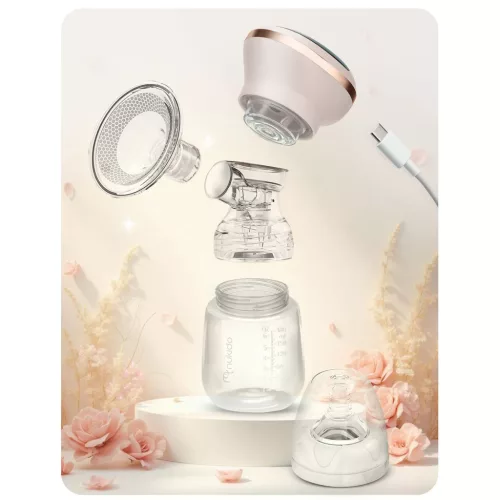 Pompă electrică de sân, 3 faze, 180 ml, fără BPA, încărcare USB-C - Nukido NK-960