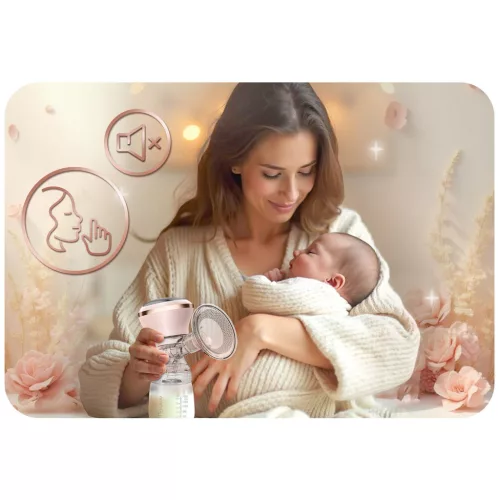 Pompă electrică de sân, 3 faze, 180 ml, fără BPA, încărcare USB-C - Nukido NK-960