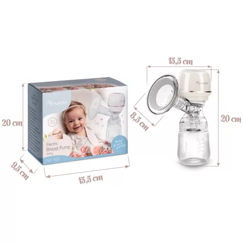 Pompă electrică de sân, 3 faze, 180 ml, fără BPA, încărcare USB-C - Nukido NK-961